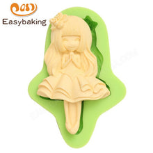 Load image into Gallery viewer, 12 Lovely Little Girls Series 3D Silicone Arts Molds Cake Topper Decorating Tools Sugarcraft Mould for Chocolate Candy Clay
