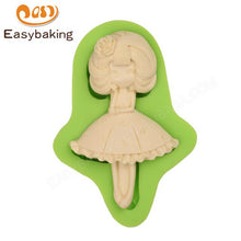 Load image into Gallery viewer, 12 Lovely Little Girls Series 3D Silicone Arts Molds Cake Topper Decorating Tools Sugarcraft Mould for Chocolate Candy Clay
