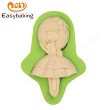 Load image into Gallery viewer, 12 Lovely Little Girls Series 3D Silicone Arts Molds Cake Topper Decorating Tools Sugarcraft Mould for Chocolate Candy Clay
