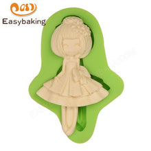 Load image into Gallery viewer, 12 Lovely Little Girls Series 3D Silicone Arts Molds Cake Topper Decorating Tools Sugarcraft Mould for Chocolate Candy Clay
