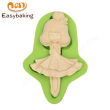 Load image into Gallery viewer, 12 Lovely Little Girls Series 3D Silicone Arts Molds Cake Topper Decorating Tools Sugarcraft Mould for Chocolate Candy Clay
