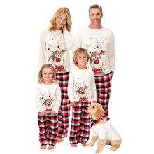 Load image into Gallery viewer, Family Matching Xmas Pyjamas Set Long Sleeve Elk Blouse Plaid Pants Sleepwear Family Matching Clothes Christmas
